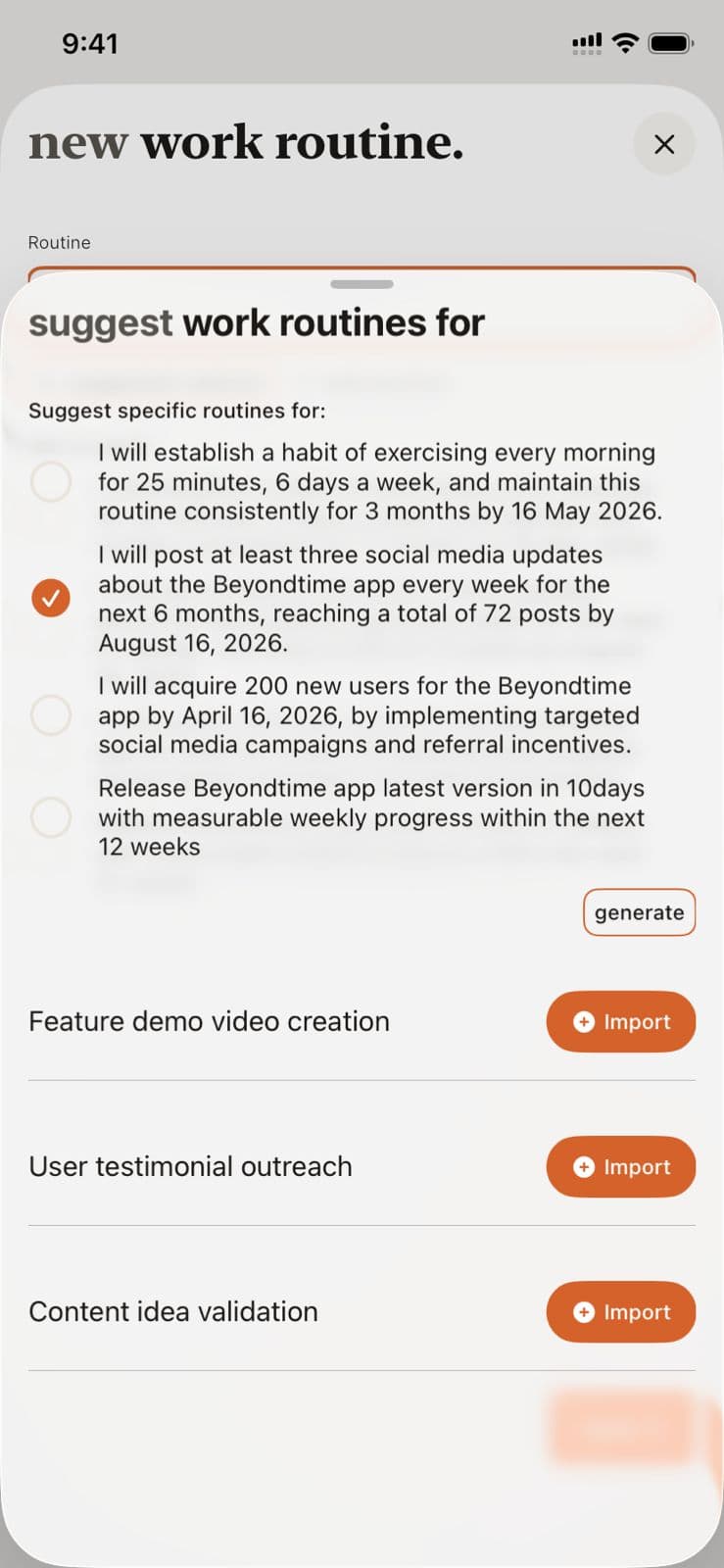 AI Routine Suggestions