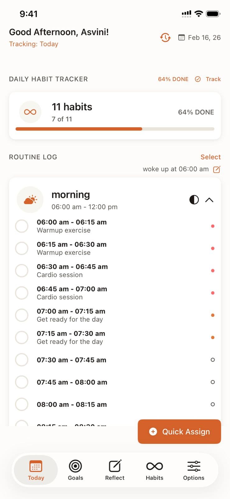 15-minute time tracking with beautiful time blocks