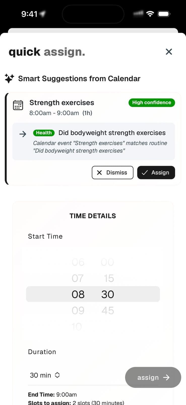 Smart calendar integration pulling event details
