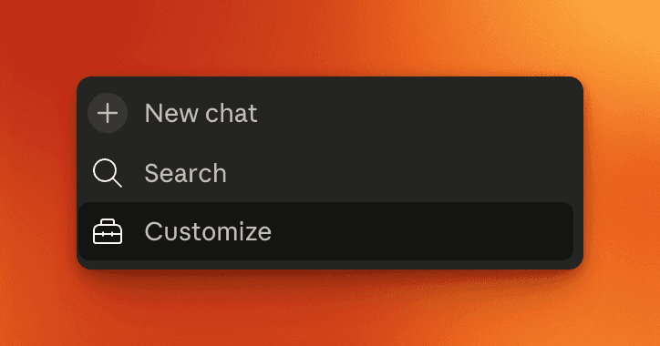 Step 1: Open the Customize Menu