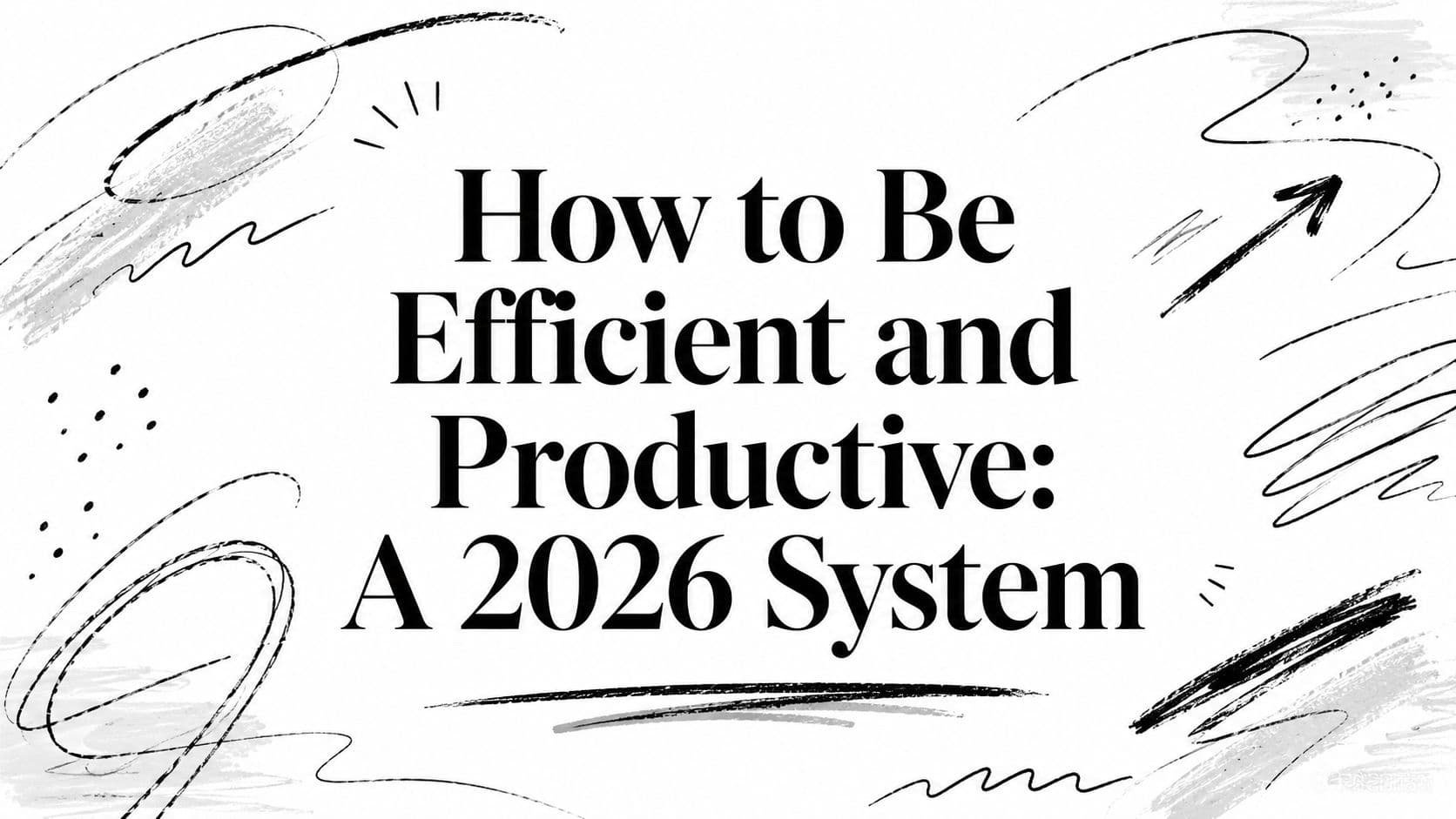 How to Be Efficient and Productive: A 2026 System